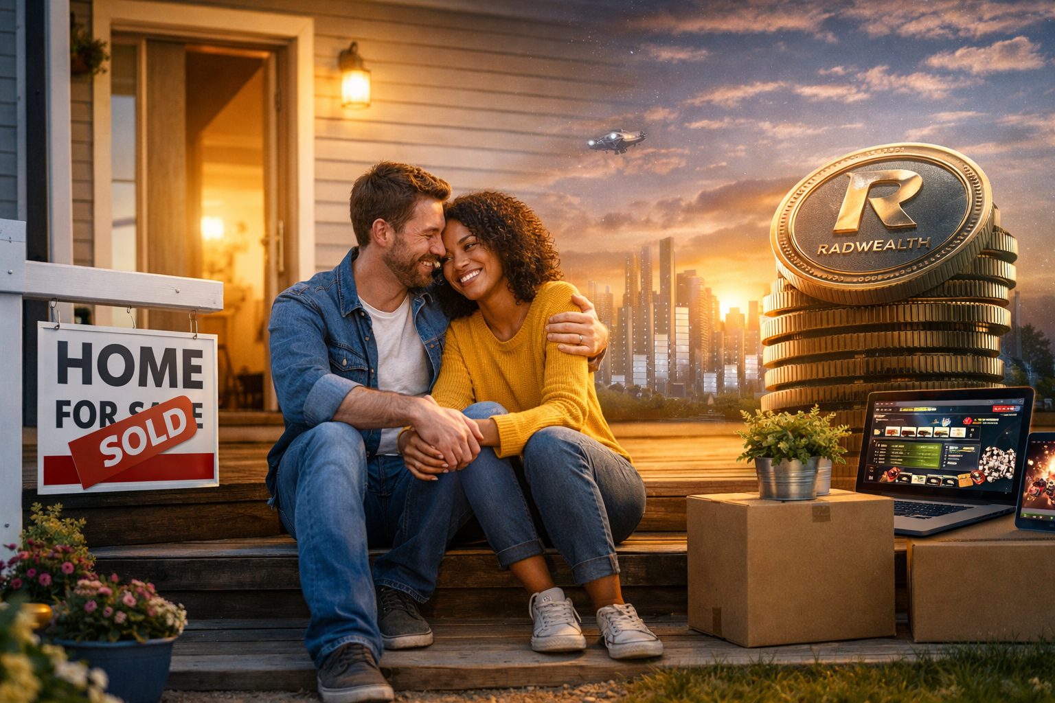 Radwealth Coin and homeownership hero visual