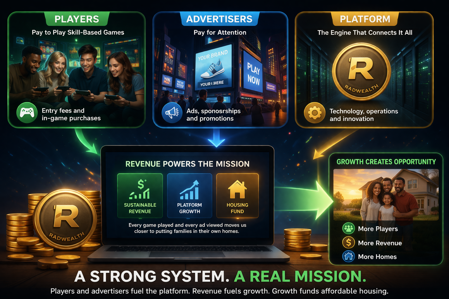 Where the money comes from infographic