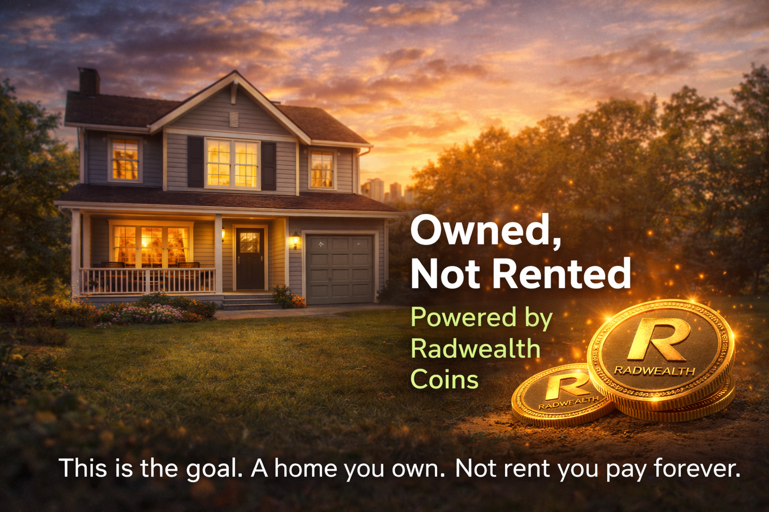 Owned not rented homeownership lifestyle visual